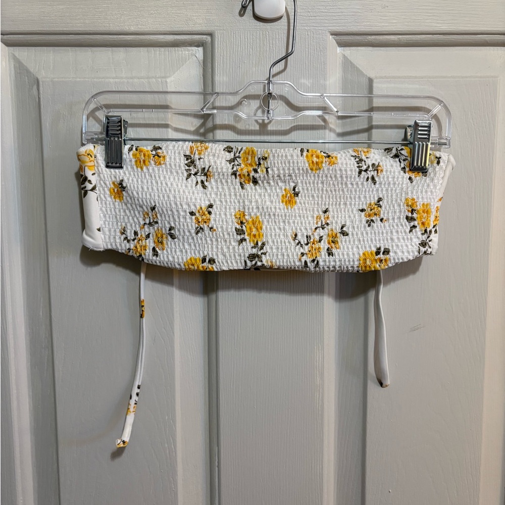 Floral Smocked bathing suit top